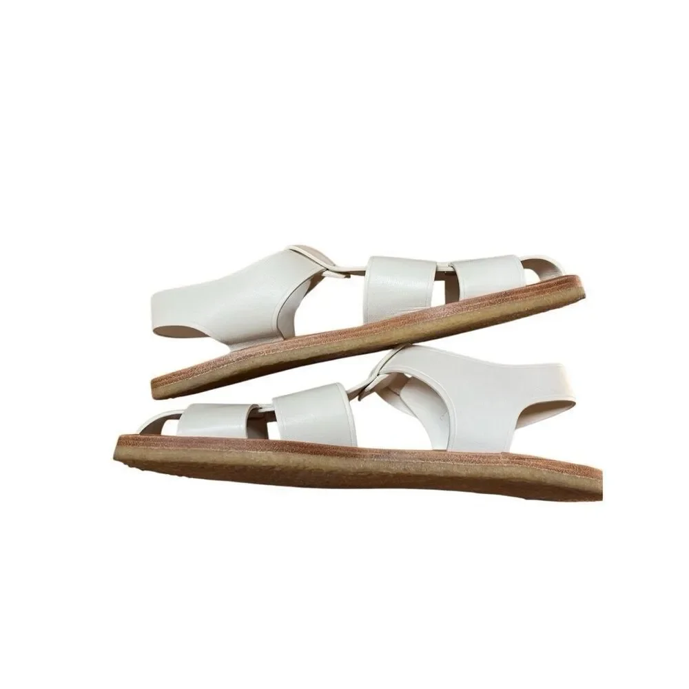 The Row Women's Fisherman Woven Leather Sandals White EU 41 US 11 - Picture 9 of 13